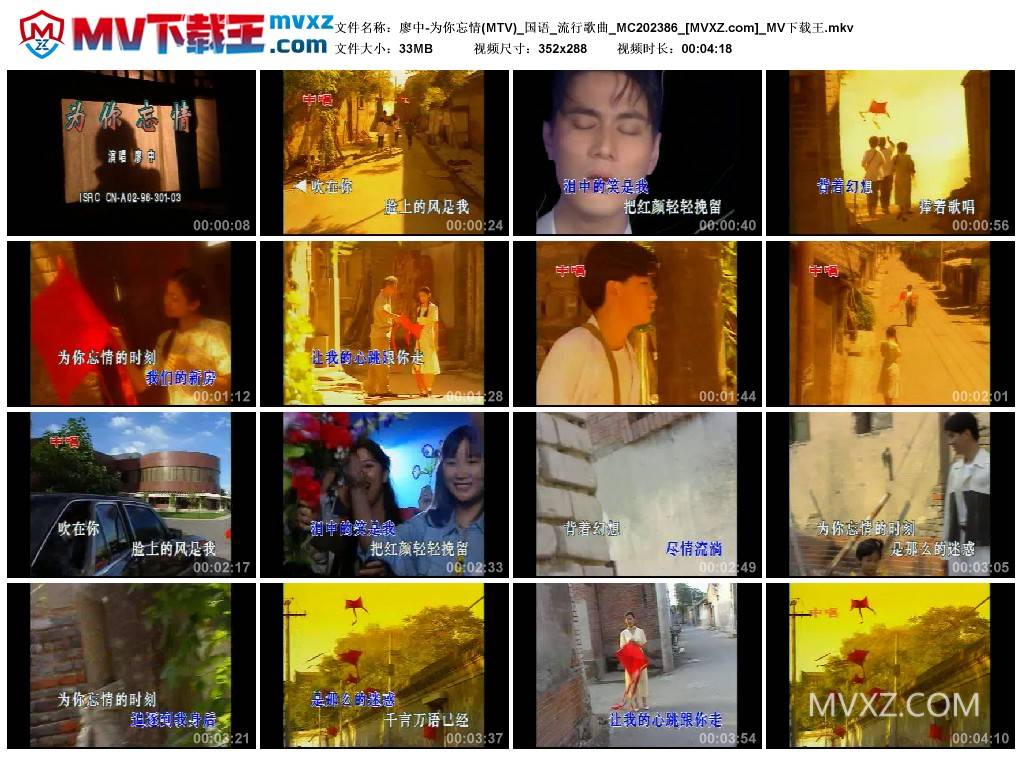 廖中-为你忘情(MTV)_国语_流行歌曲_MC202386